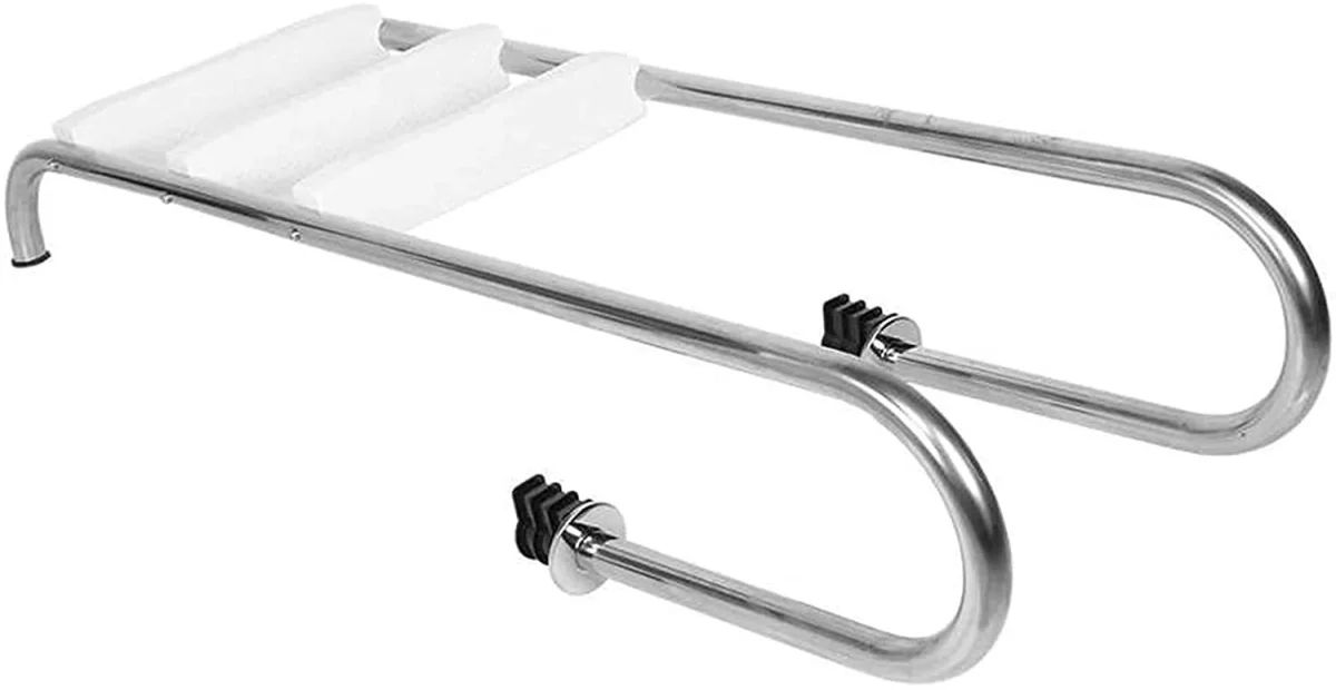 CVBNM Piscine 3 Échelle Sécurité Sécurité Non Slip Pédale INOX Steel Acier Inoxydable Équipement de Bain Piscine