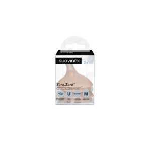 Lot de 2 tétines 0m+ Débit M ZERØ.ZERØ – Suavinex